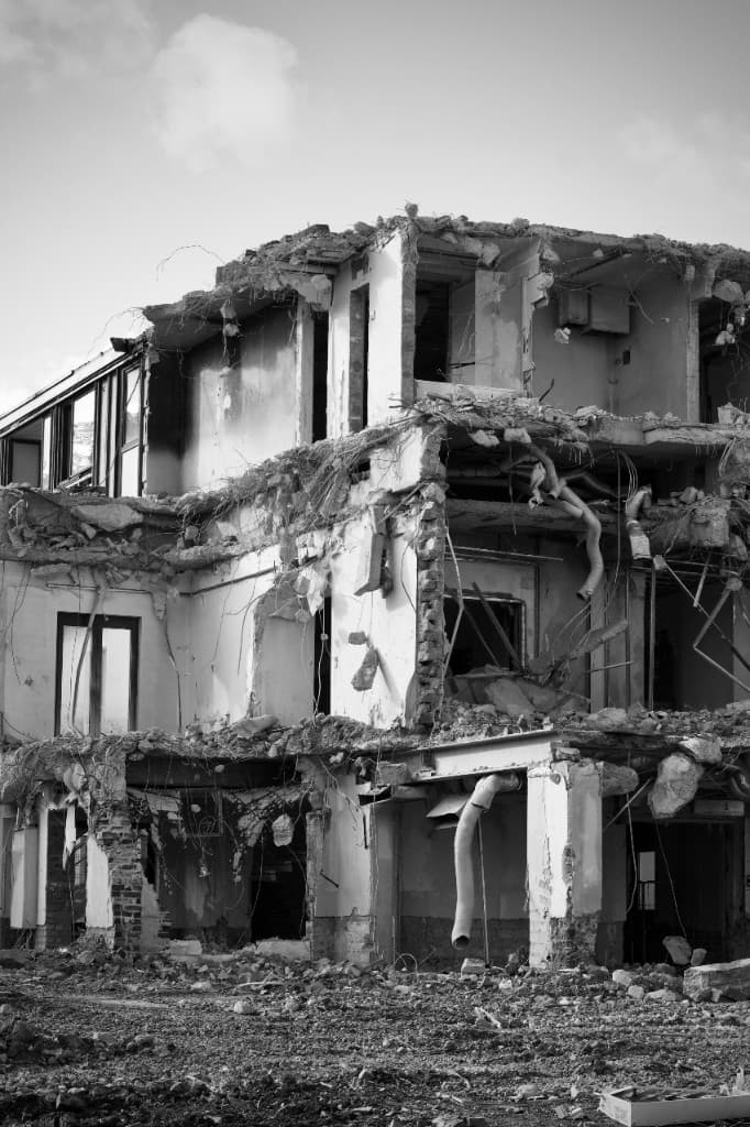 Obra de demolición en curso